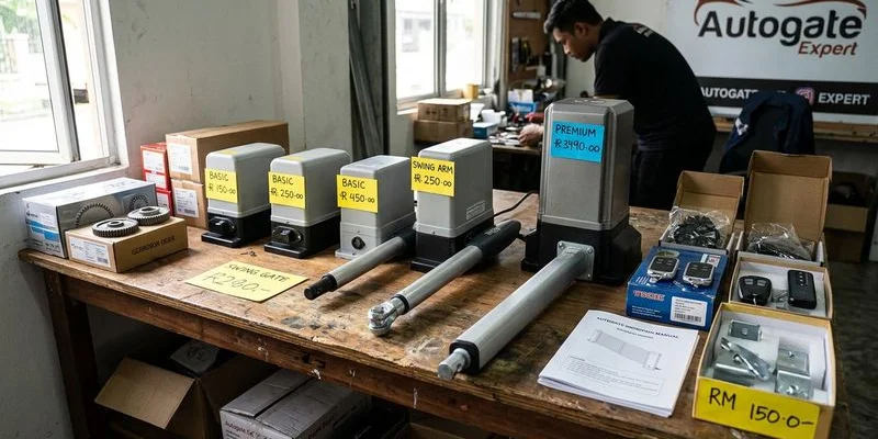 Comparison chart of autogate brand features price durability and warranty terms