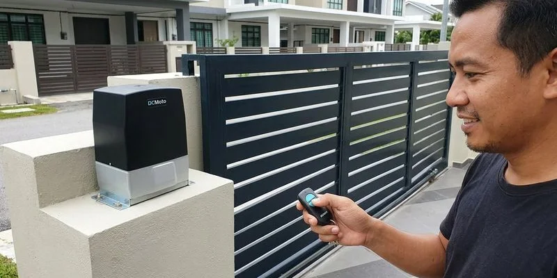 DCMoto autogate motor models lineup showing sliding and swing gate options