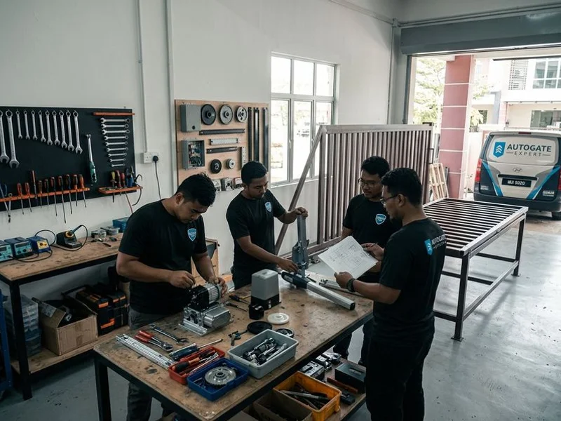 Autogate Expert team at Shah Alam workshop