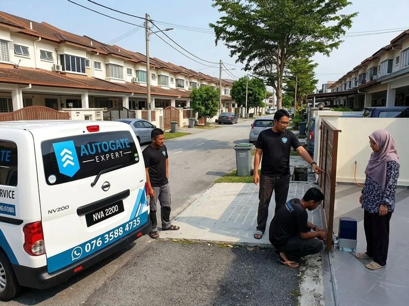 Experienced autogate technician ready for installation