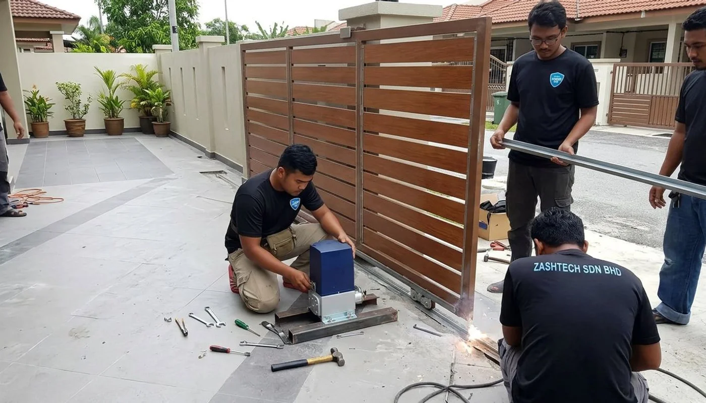 Professional autogate installation team in Shah Alam